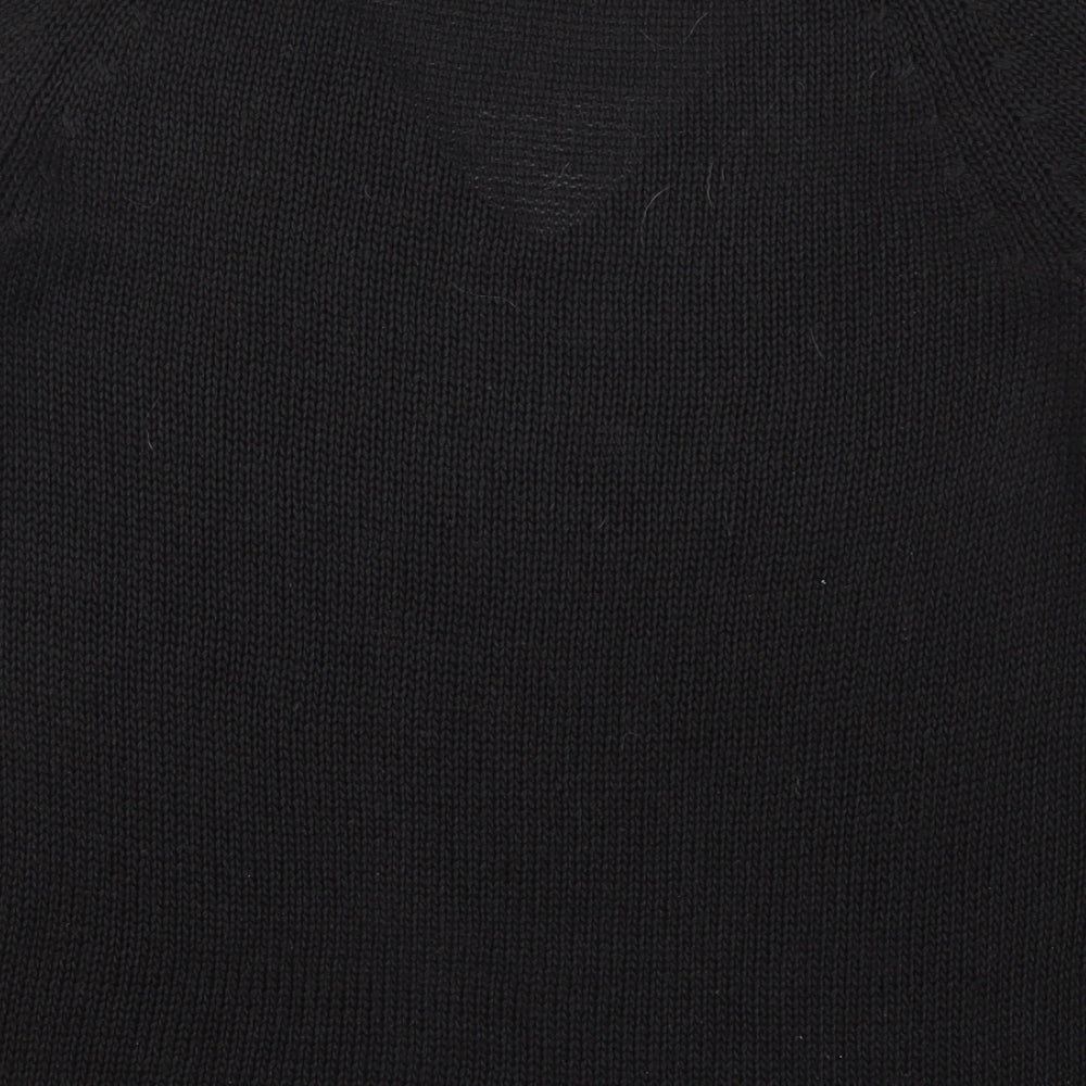 H&M Womens Black  Knit Pullover Jumper Size S