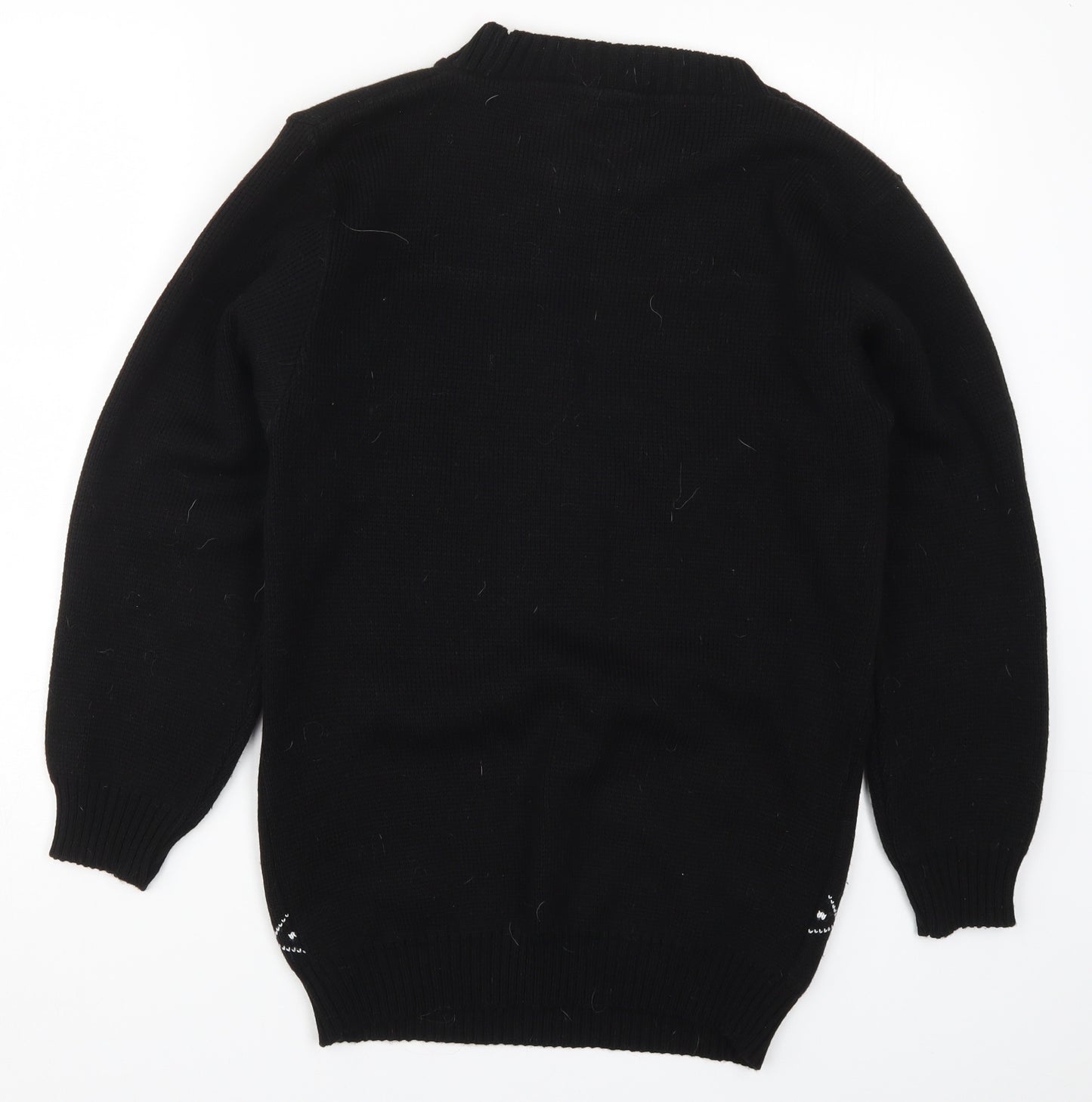 Sui Collection Mens Black  Knit Pullover Jumper Size S  - Christmas Penguin