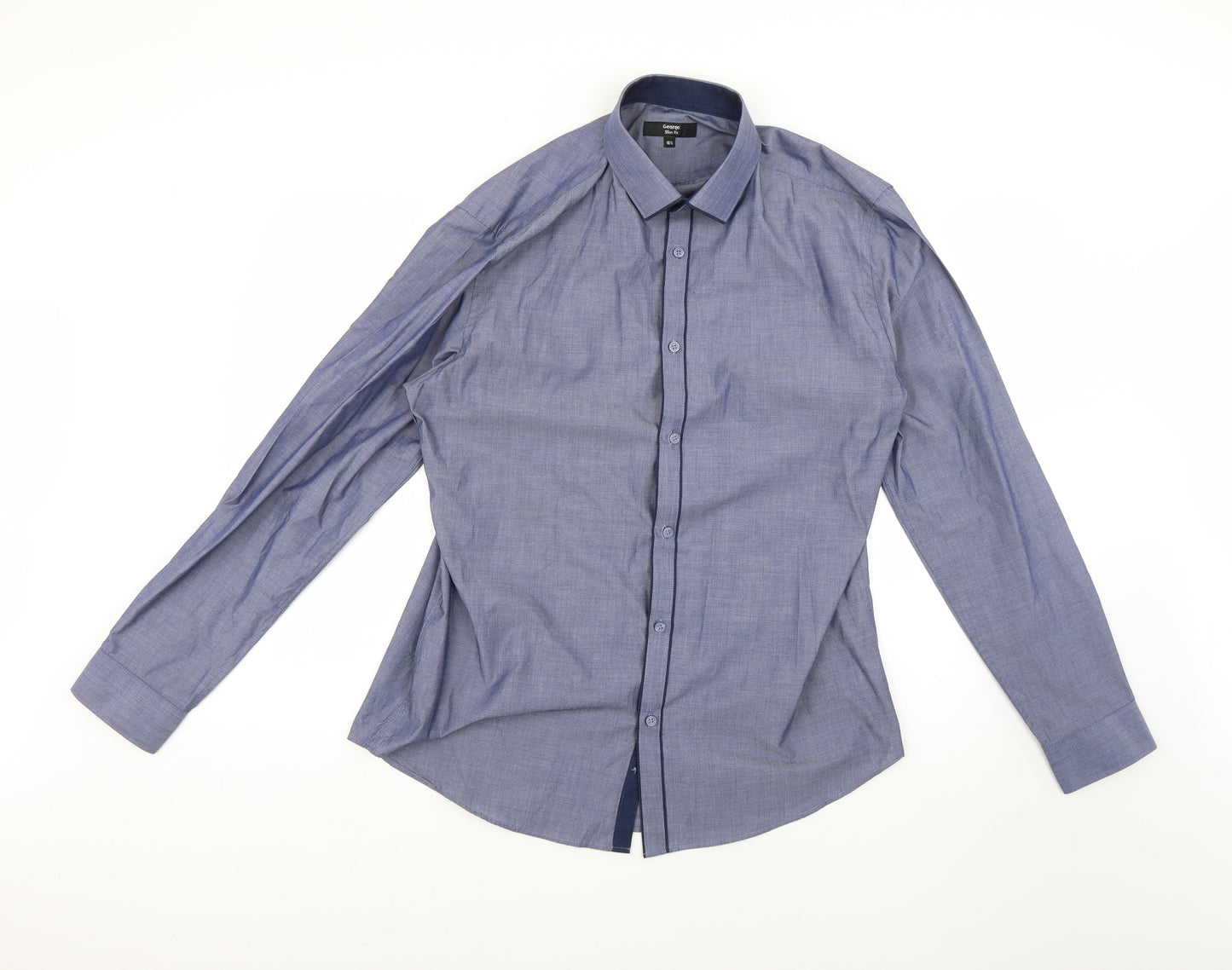 George Mens Blue    Dress Shirt Size 16.5