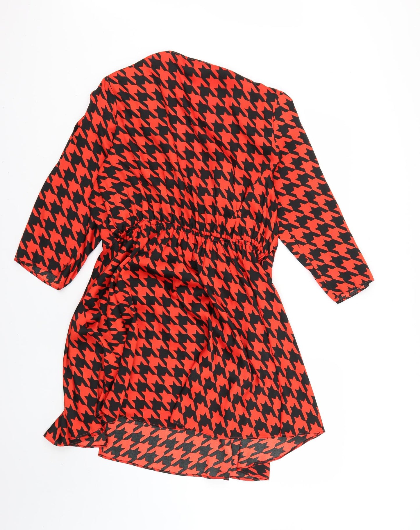 River Island Womens Red Geometric  Fit & Flare  Size 18