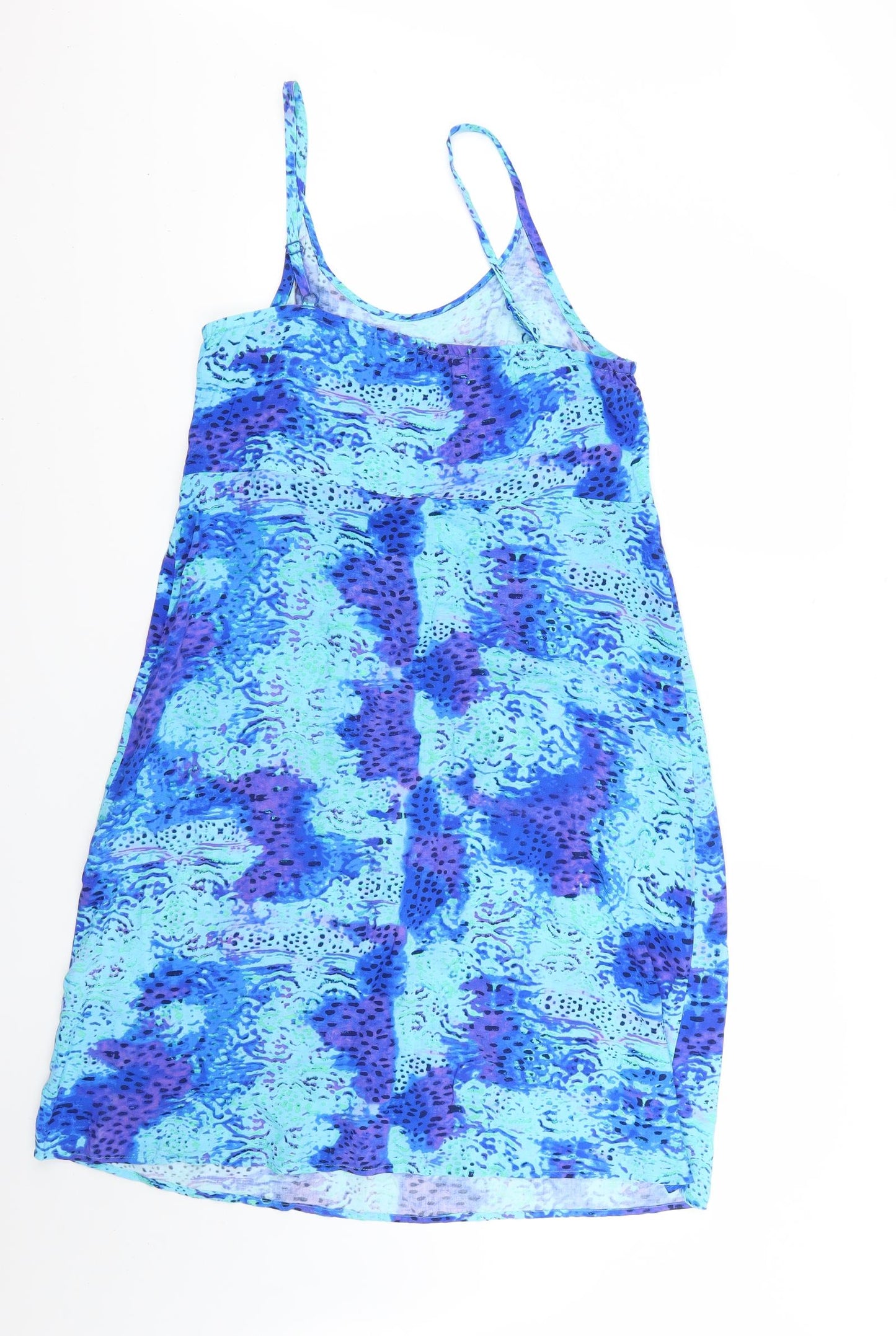 BHS Womens Blue Animal Print  Tank Dress  Size 14