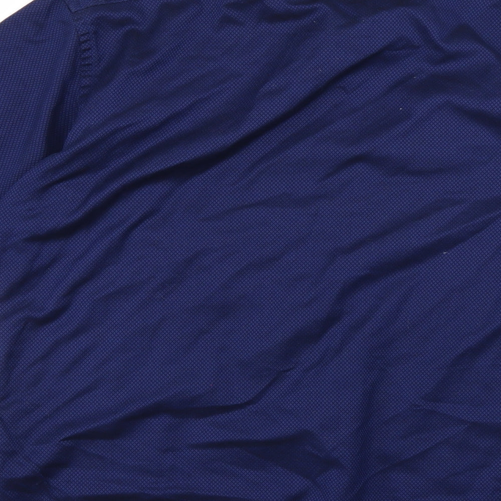 Marks and Spencer Mens Blue Geometric   Dress Shirt Size 16.5