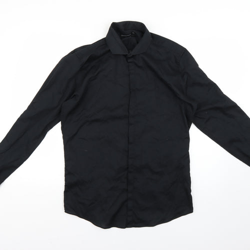 Cedar Wood State Womens Black   Basic Button-Up Size 16
