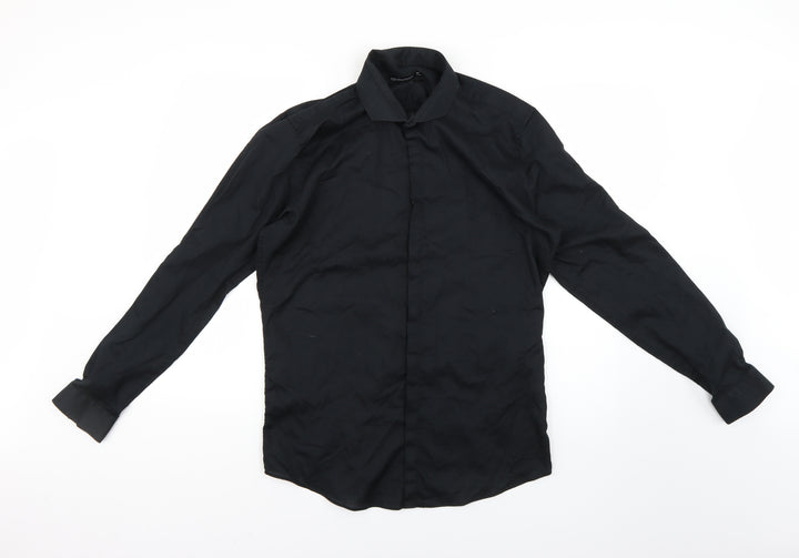 Cedar Wood State Womens Black Basic Button-Up Size 16