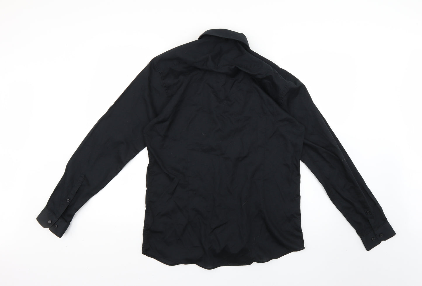 Cedar Wood State Womens Black   Basic Button-Up Size 16