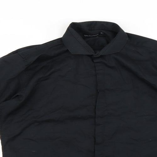Cedar Wood State Womens Black   Basic Button-Up Size 16
