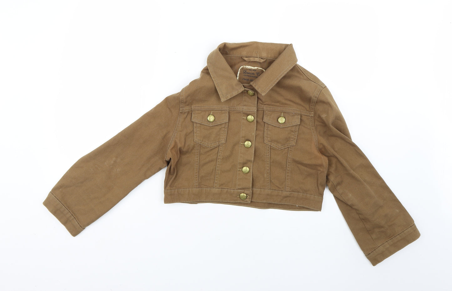 Denim & Co. Womens Brown   Jacket  Size 16