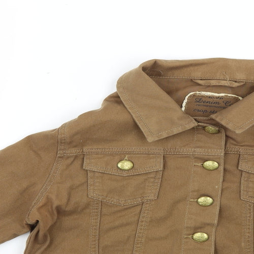 Denim & Co. Womens Brown   Jacket  Size 16