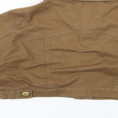 Denim & Co. Womens Brown   Jacket  Size 16