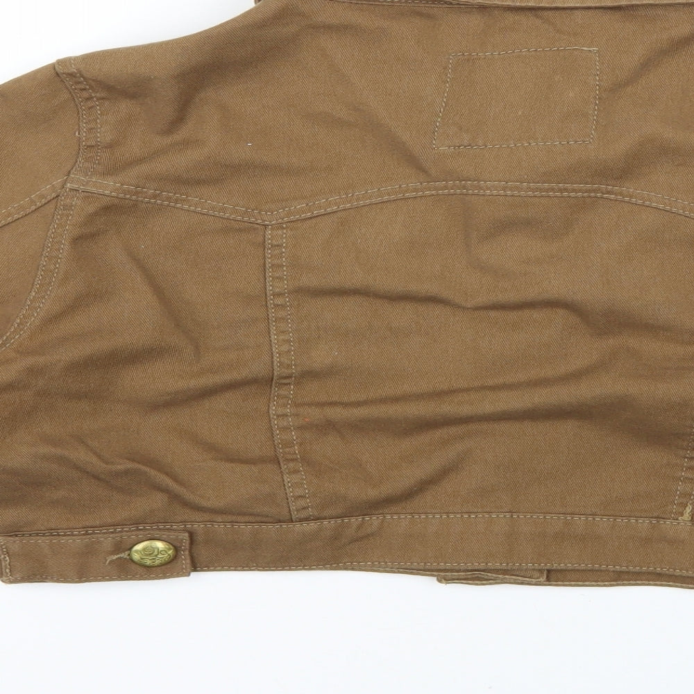 Denim & Co. Womens Brown   Jacket  Size 16