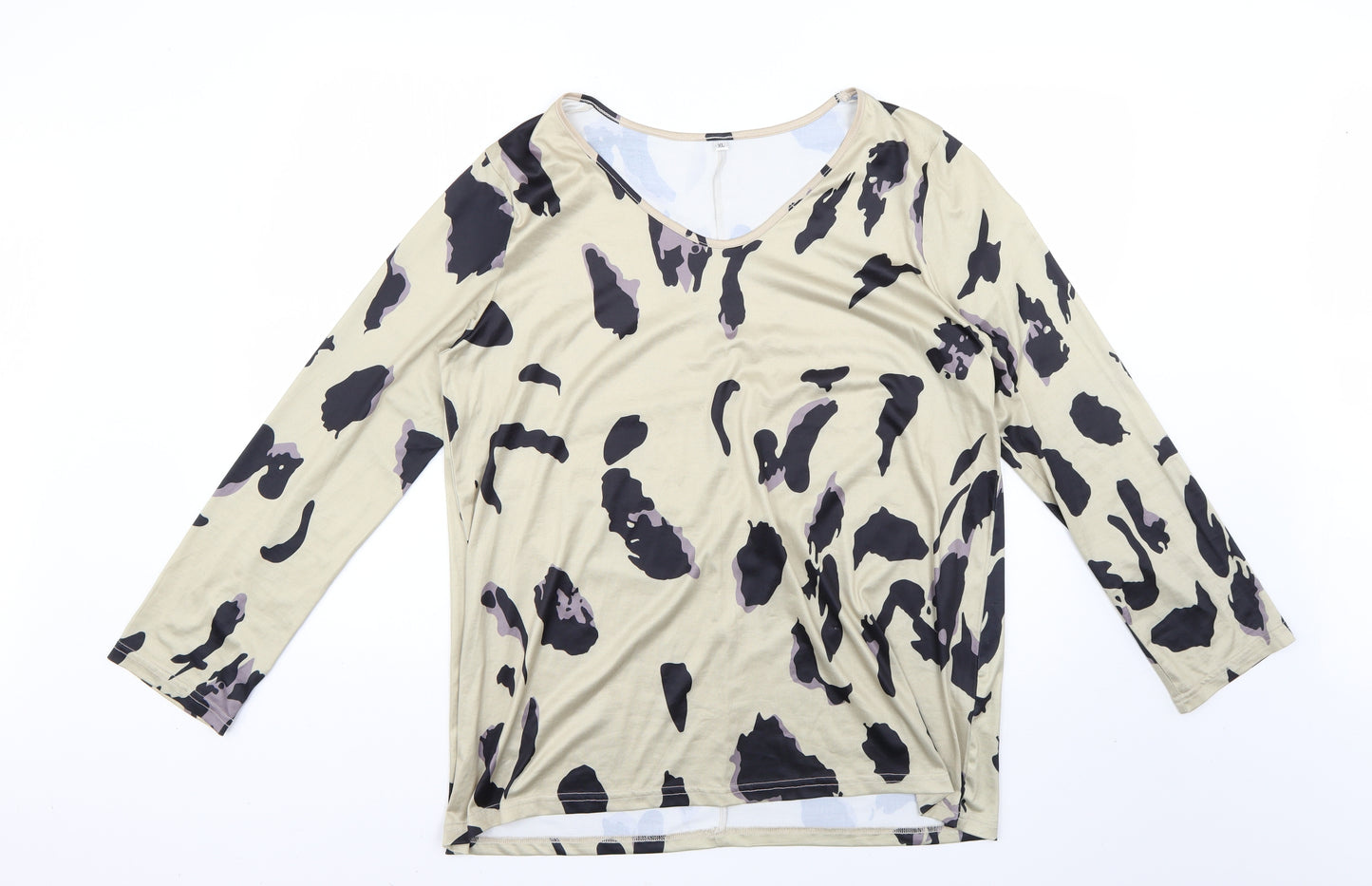 Preworn Womens Multicoloured Animal Print  Basic Blouse Size XL