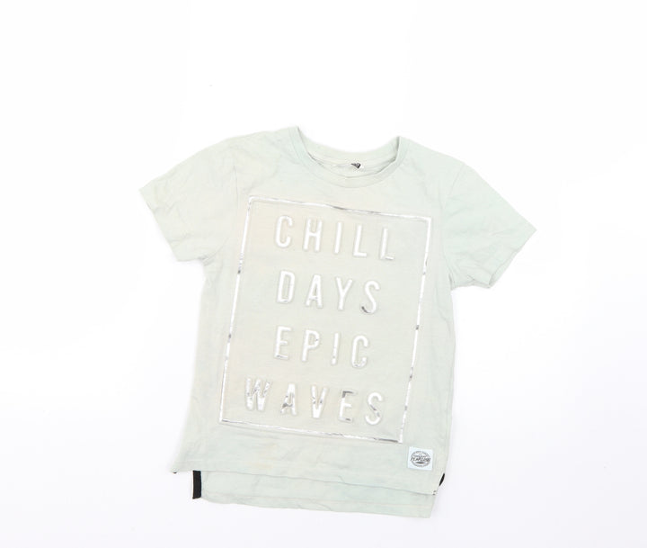 pep&co Boys Green   Basic T-Shirt Size 6-7 Years