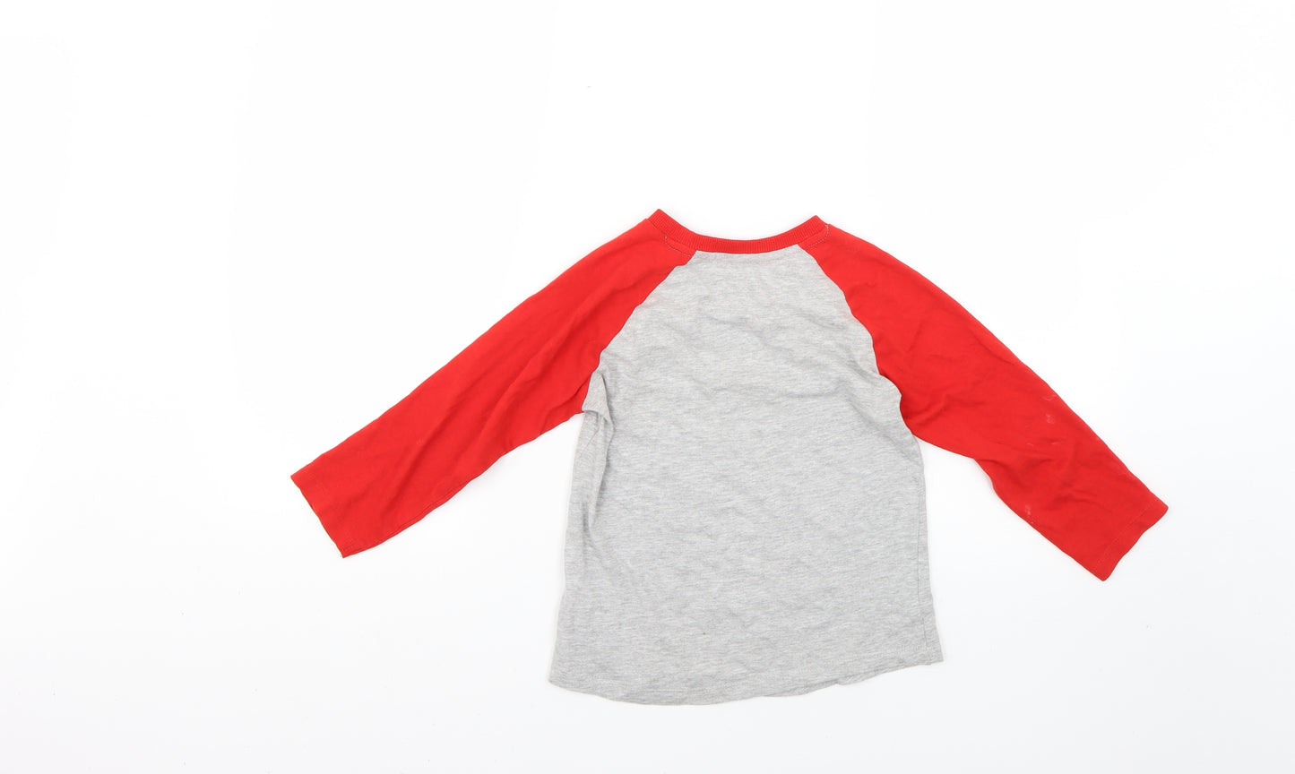 Matalan Boys Grey Geometric  Basic T-Shirt Size 5-6 Years