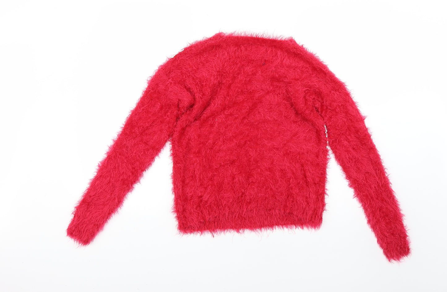 Star Womens Red Geometric  Pullover Jumper Size 10