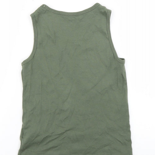 H&M Boys Green   Basic T-Shirt Size 7-8 Years