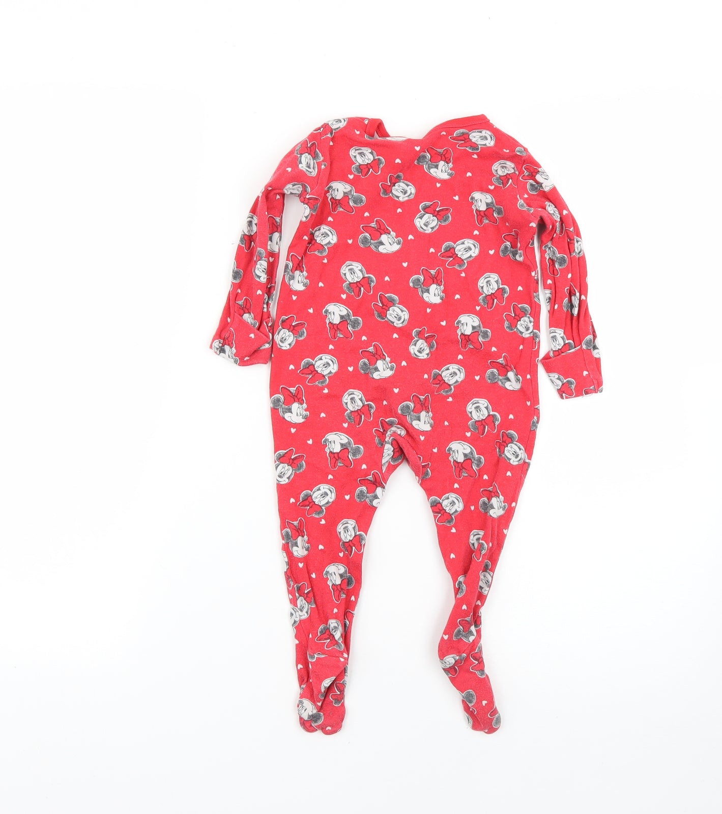 George Baby Red Geometric  Babygrow One-Piece Size 6-9 Months