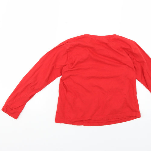 kids Boys Red Geometric   Pyjama Top Size 9-10 Years