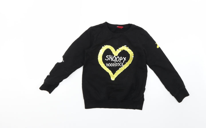 NEXT Girls Black   Pullover Jumper Size 9 Years