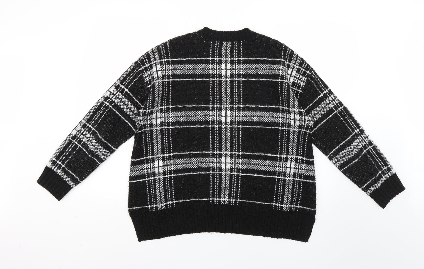Marks and Spencer Womens Multicoloured Check  Pullover Jumper Size M