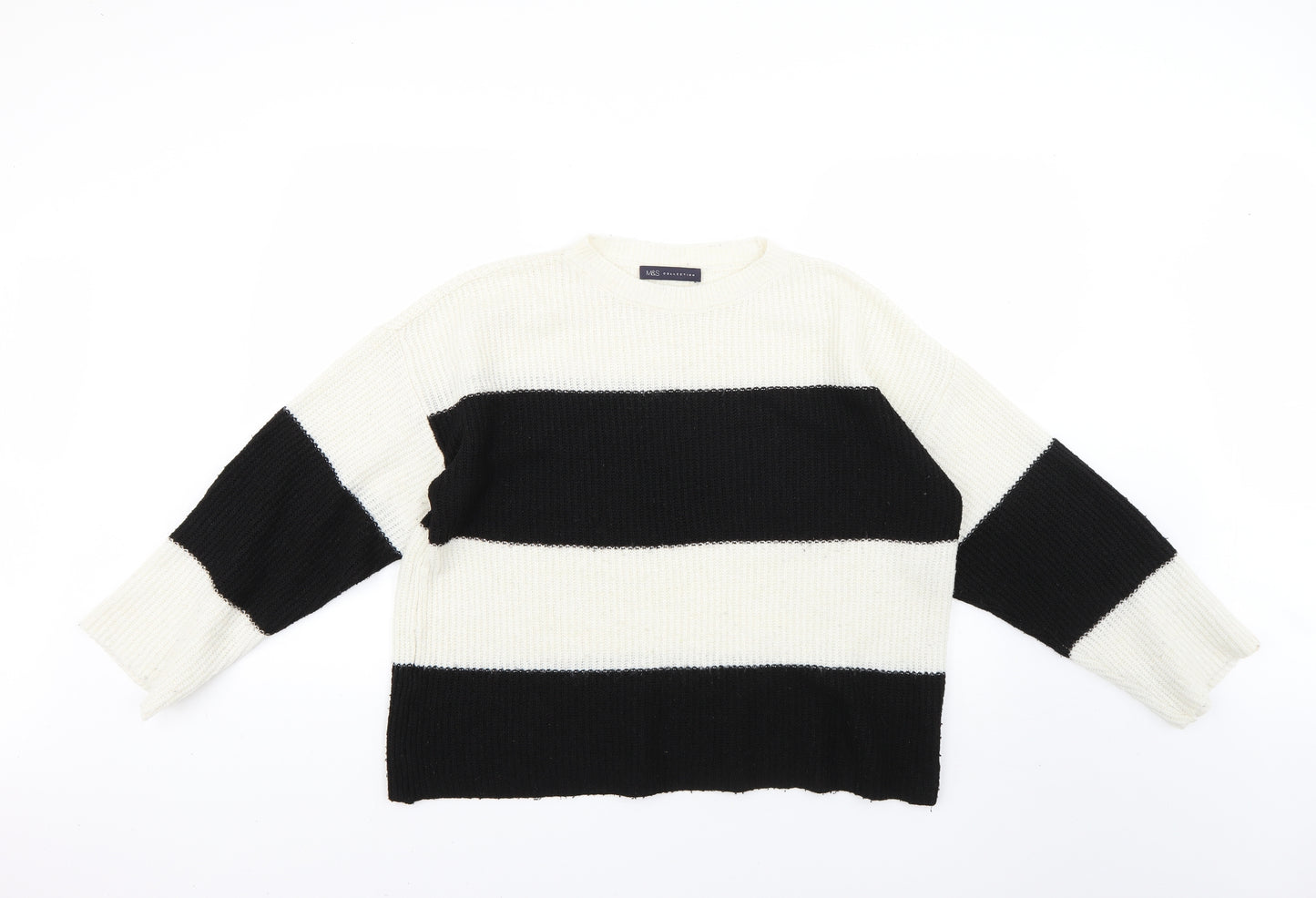 Marks and Spencer Womens Multicoloured Striped  Pullover Jumper Size M