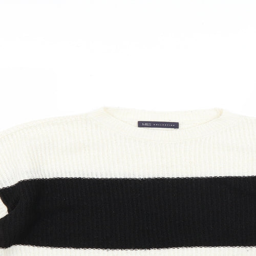 Marks and Spencer Womens Multicoloured Striped  Pullover Jumper Size M