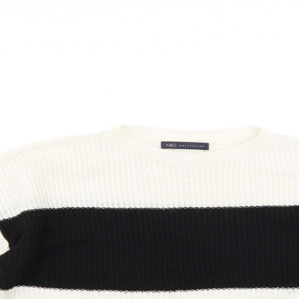 Marks and Spencer Womens Multicoloured Striped  Pullover Jumper Size M