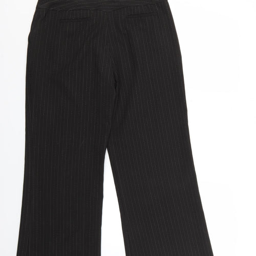 evie Womens Black Striped  Trousers  Size 12 L27 in