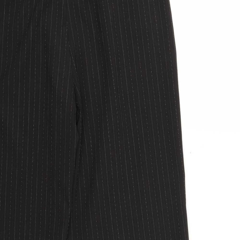 evie Womens Black Striped  Trousers  Size 12 L27 in