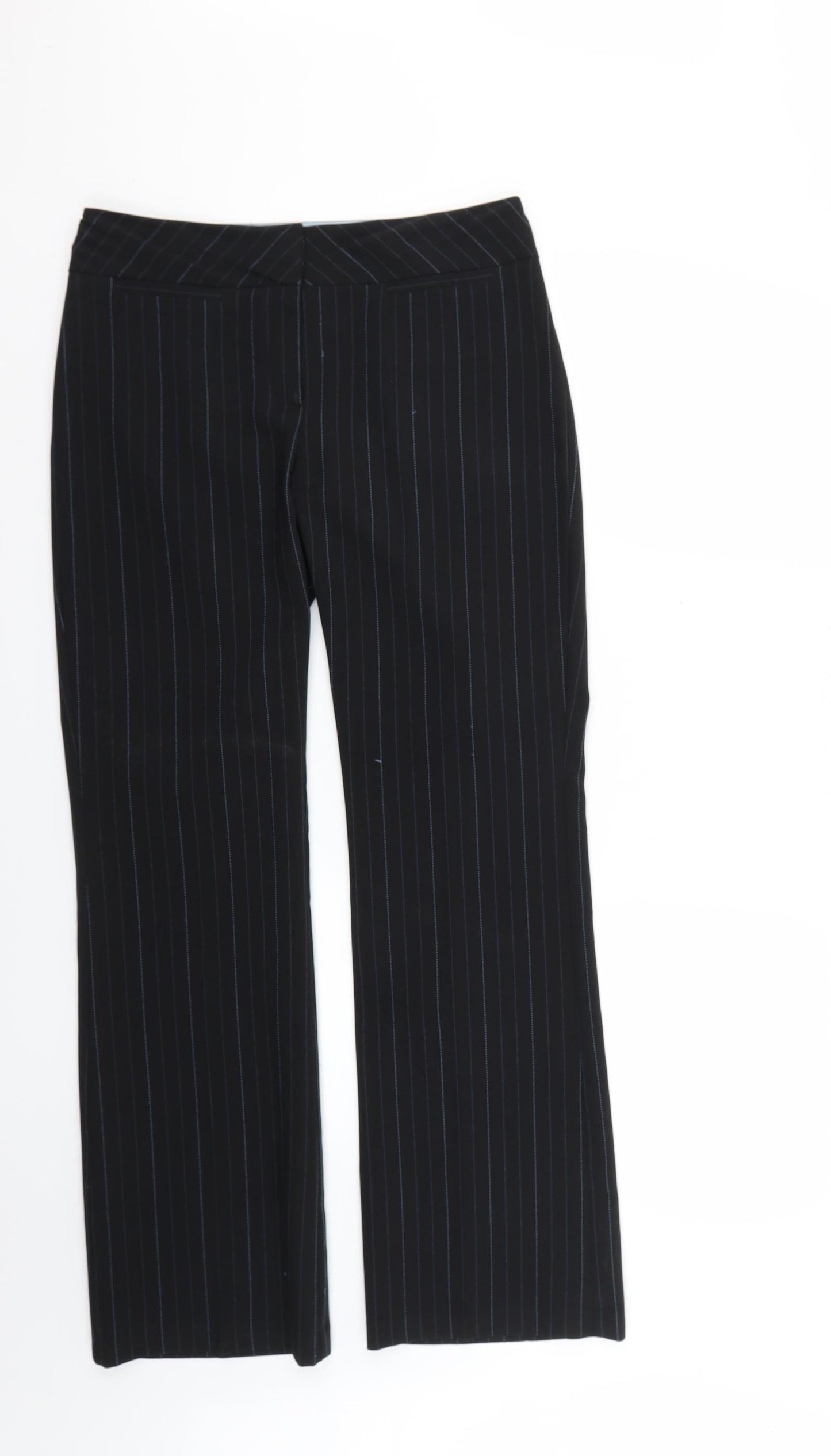 Dorothy Perkins Womens Black Striped  Trousers  Size 10 L29 in