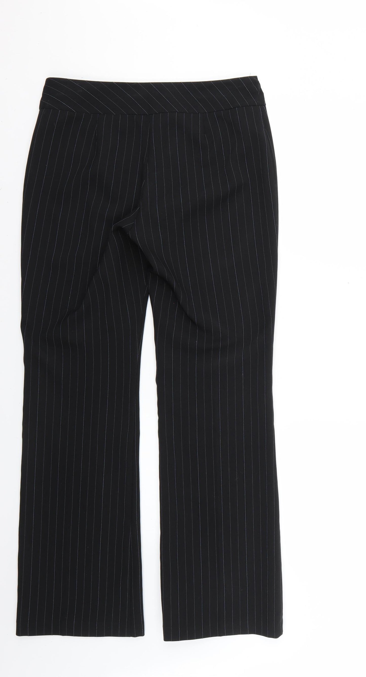 Dorothy Perkins Womens Black Striped  Trousers  Size 10 L29 in
