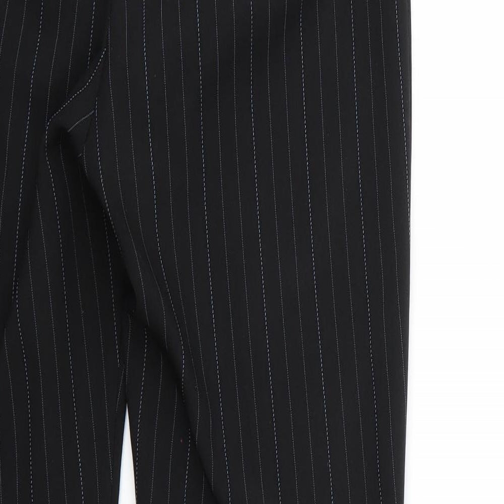 Dorothy Perkins Womens Black Striped  Trousers  Size 10 L29 in