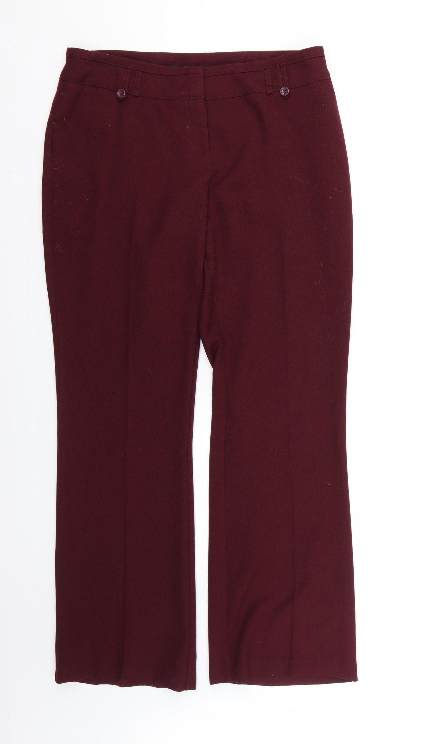 Peacocks Womens Red   Trousers  Size 12 L28 in