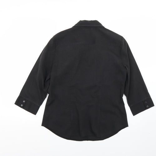 F&F Womens Black   Basic Button-Up Size 12