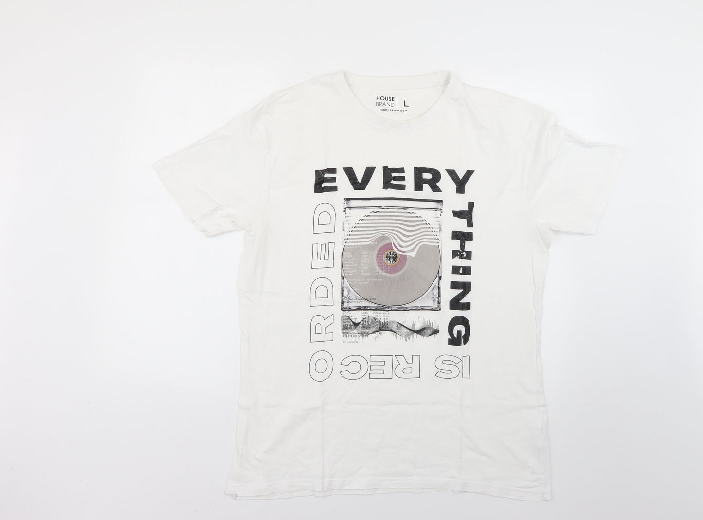 house brand Mens White    T-Shirt Size L