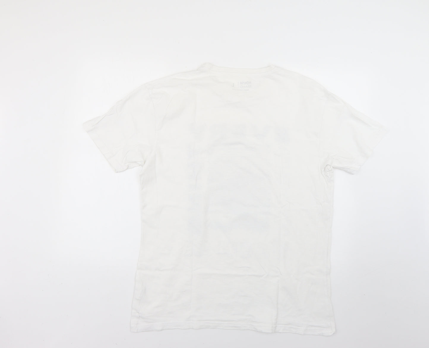 house brand Mens White    T-Shirt Size L