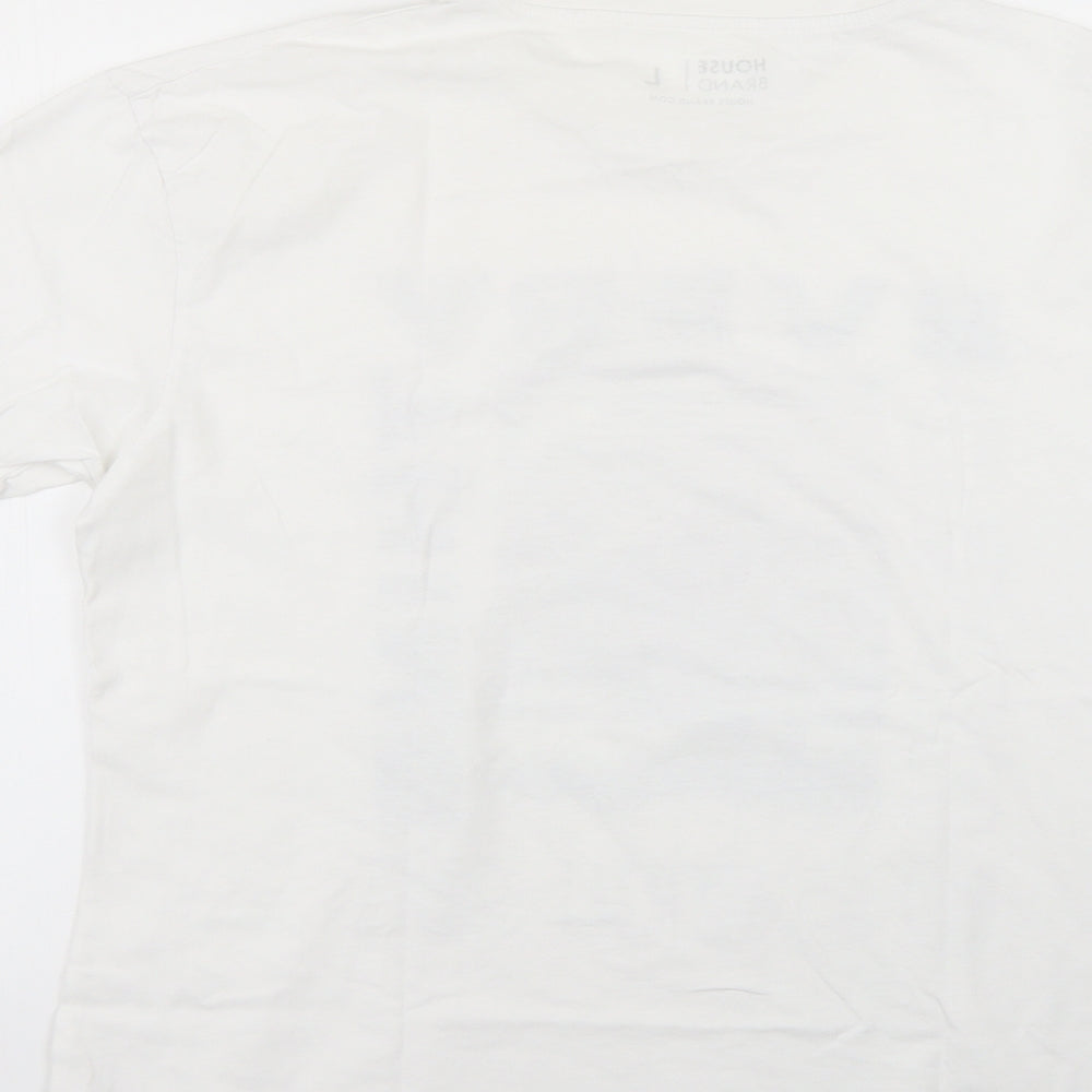 house brand Mens White    T-Shirt Size L