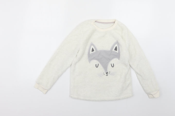 George Girls White   Top Pyjama Top Size 9-10 Years