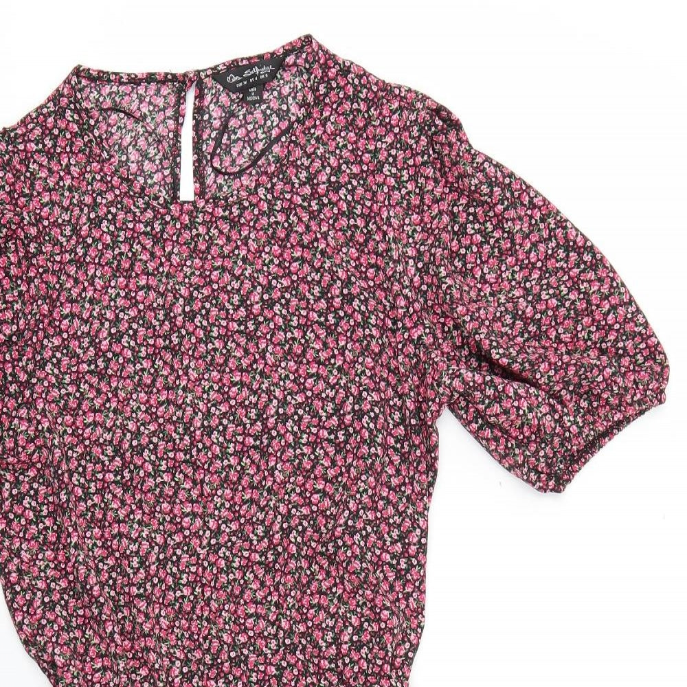 Miss Selfridge Womens Multicoloured Floral  Fit & Flare  Size 8