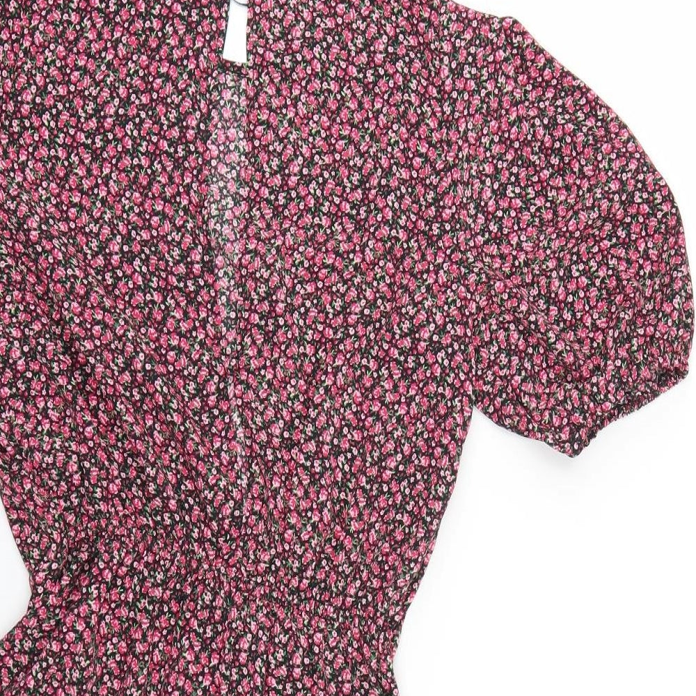 Miss Selfridge Womens Multicoloured Floral  Fit & Flare  Size 8