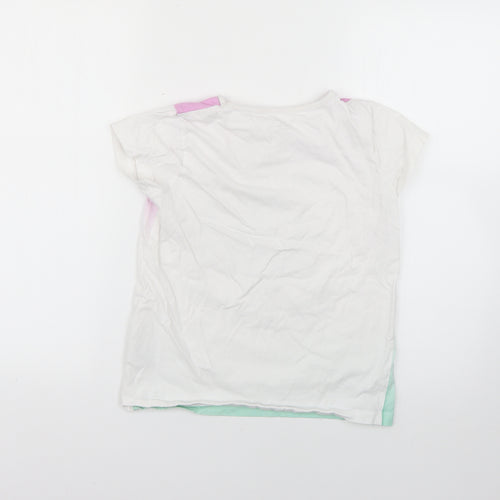 Primark Girls Multicoloured Geometric  Basic T-Shirt Size 9-10 Years