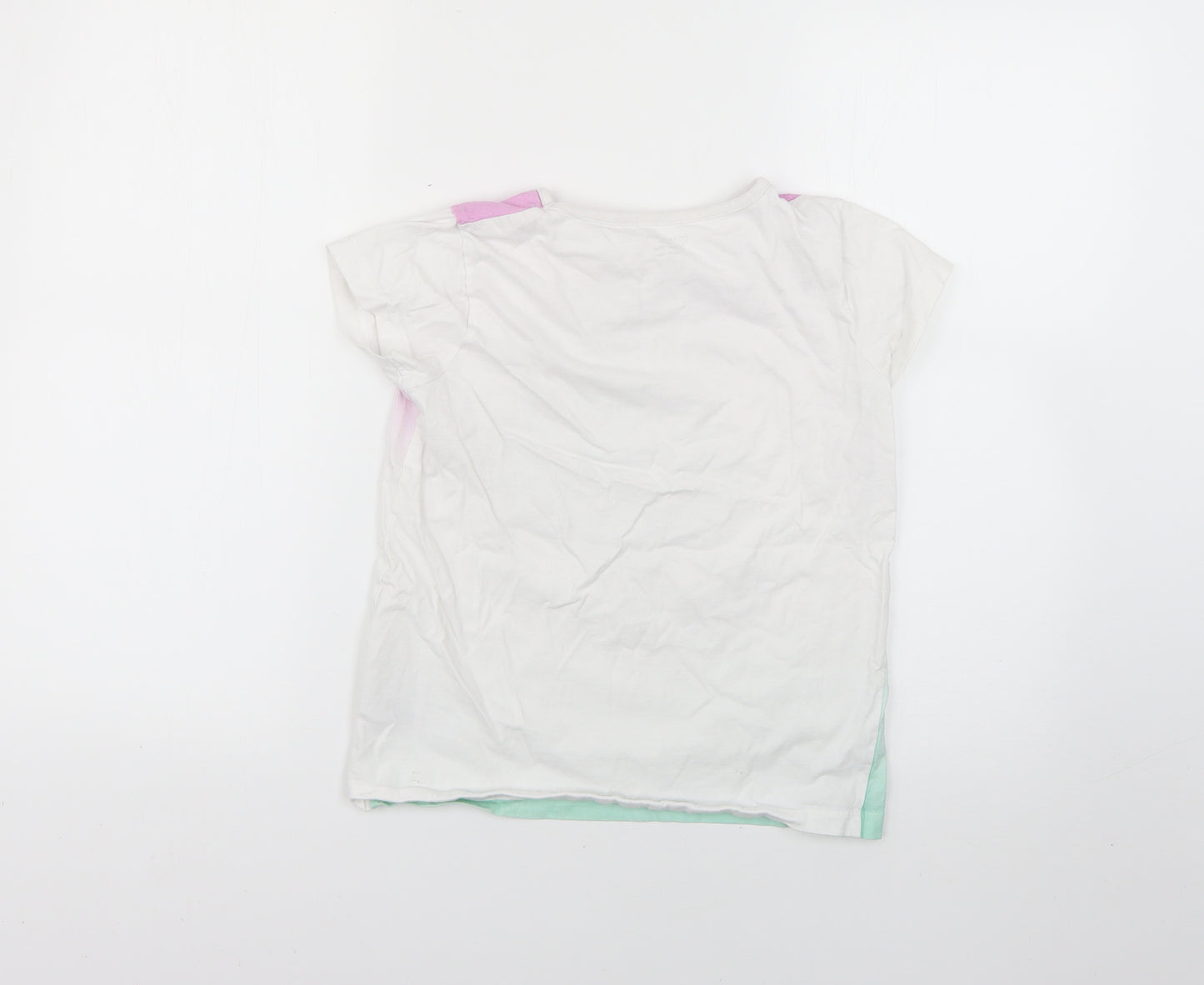 Primark Girls Multicoloured Geometric  Basic T-Shirt Size 9-10 Years
