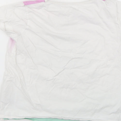 Primark Girls Multicoloured Geometric  Basic T-Shirt Size 9-10 Years