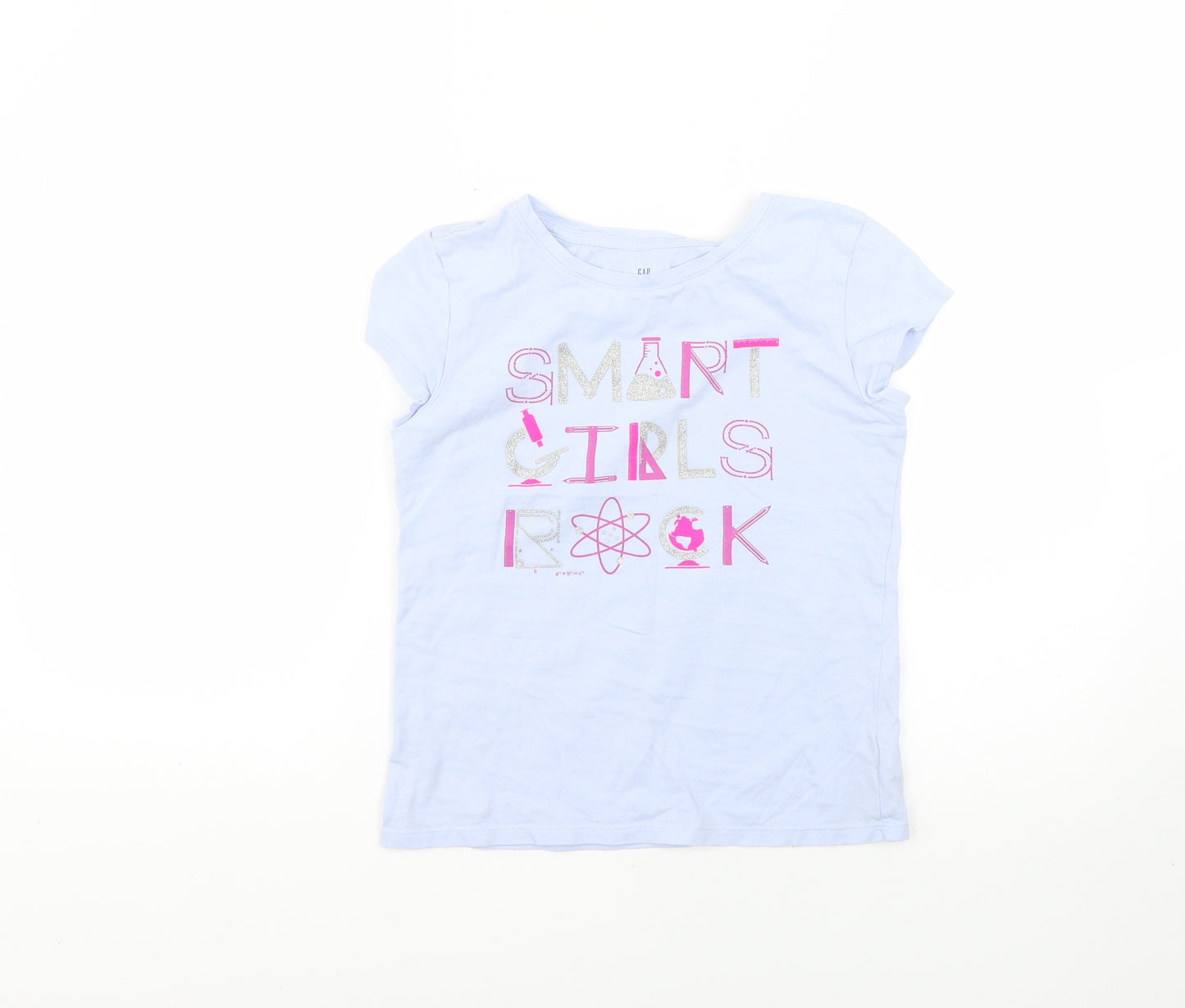 Gap Girls Purple Geometric  Basic T-Shirt Size L