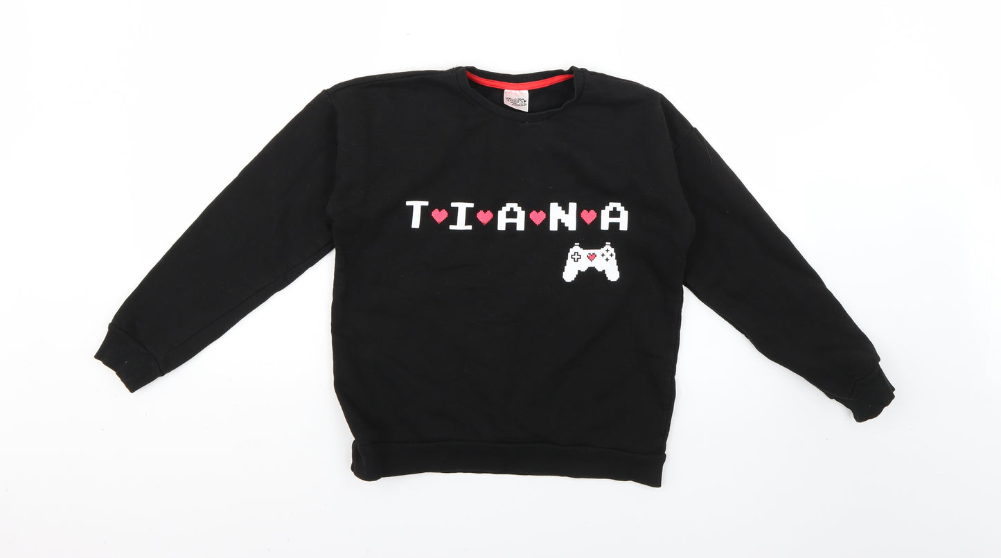 George Girls Black   Pullover Jumper Size 11-12 Years