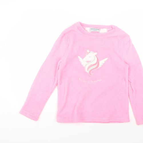 i believe in unicorns Womens Pink Geometric  Top Pyjama Top Size 8