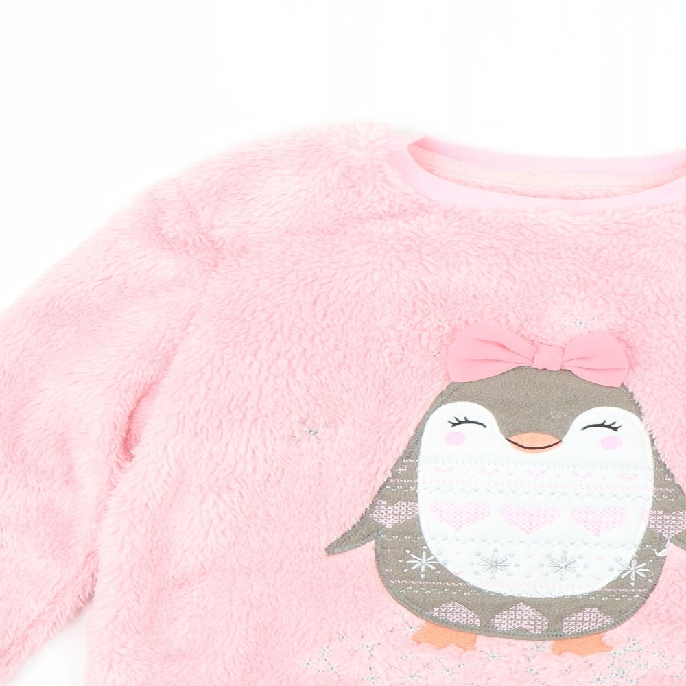 George Girls Pink Geometric  Top Pyjama Set Size 9-10 Years