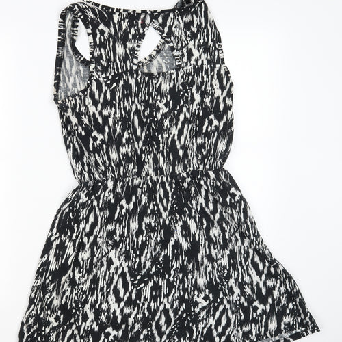 George Womens Black Argyle/Diamond  T-Shirt Dress  Size 12