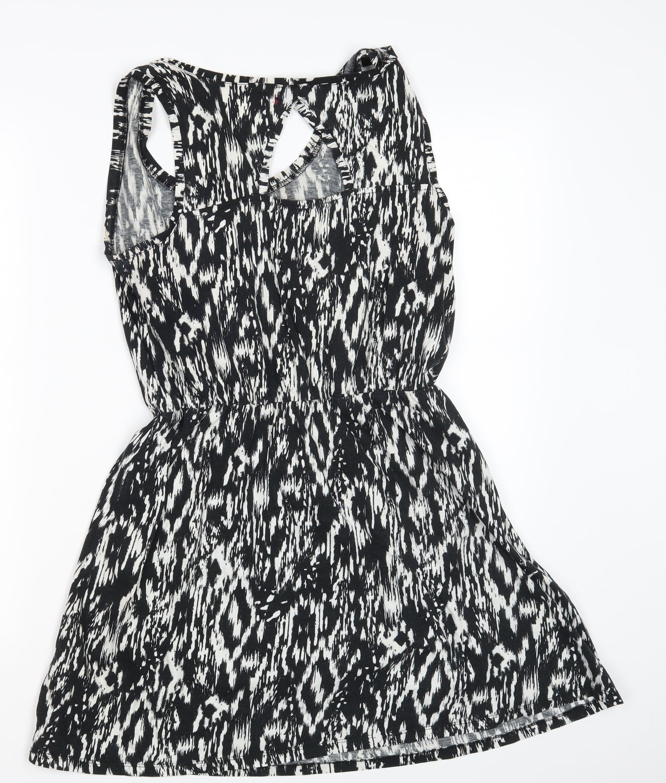 George Womens Black Argyle/Diamond  T-Shirt Dress  Size 12