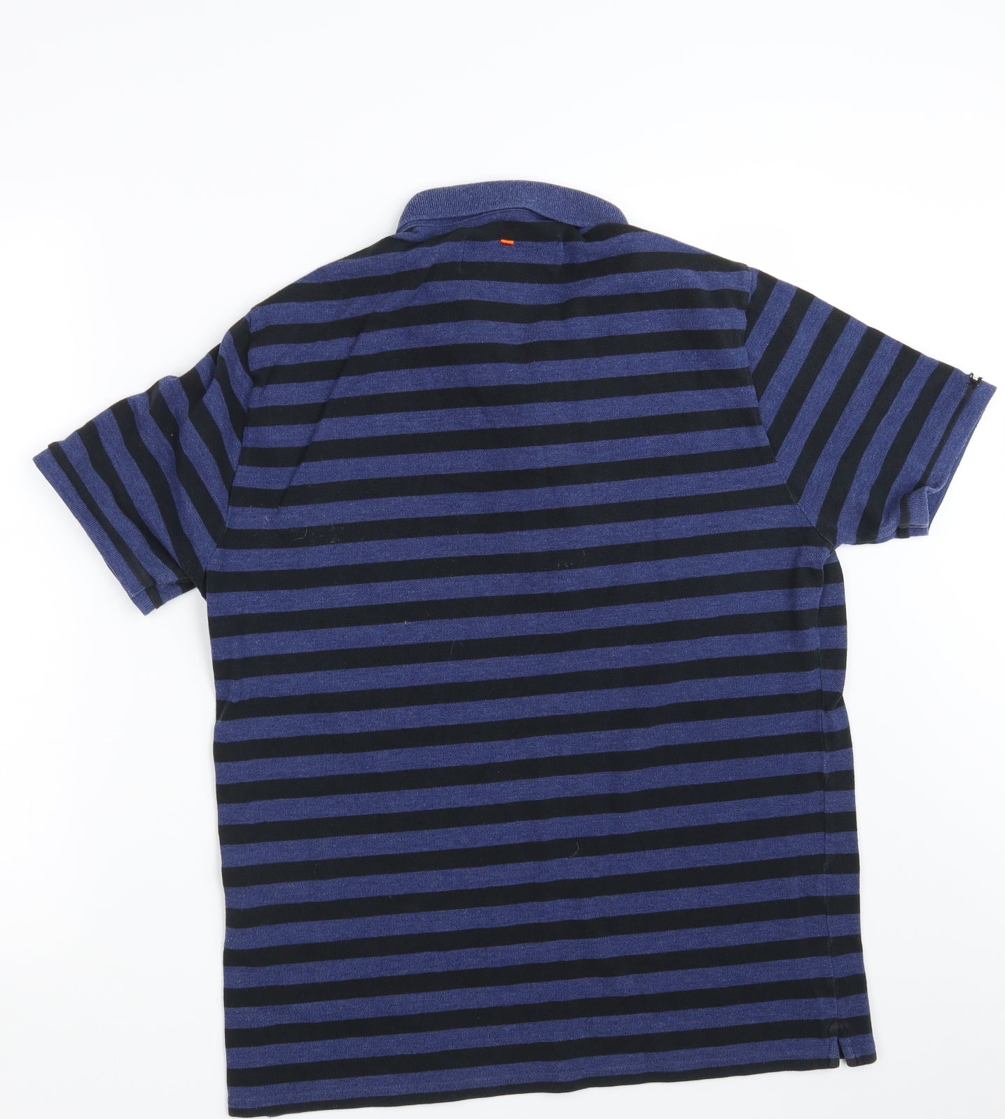 Superdry Mens Blue Striped   Polo Size 2XL