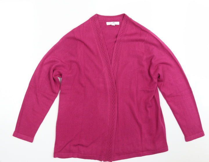 Julipa Womens Pink Knit Wrap Jumper Size 16
